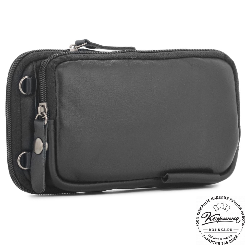 Кожаный клатч "Денвер" (черный)